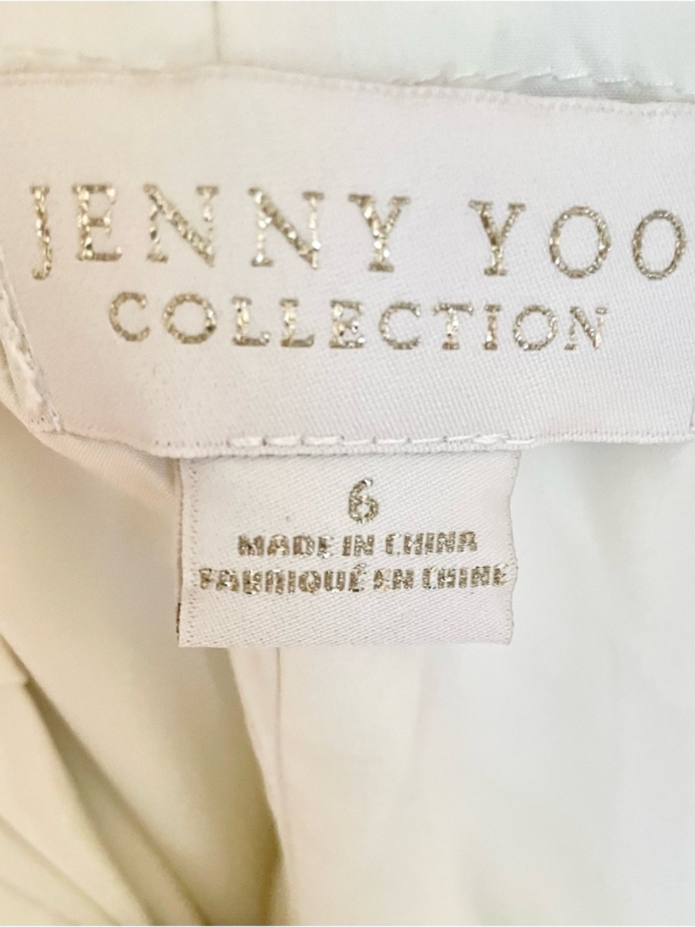 Jenny Yoo Collection Floral Chiffon Maxi Dress Green Cream V-Neck Gown Size 6 - Picture 12 of 15